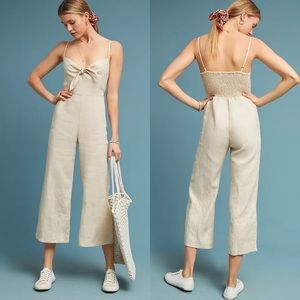 Faithfull Cropped Linen Jumpsuit